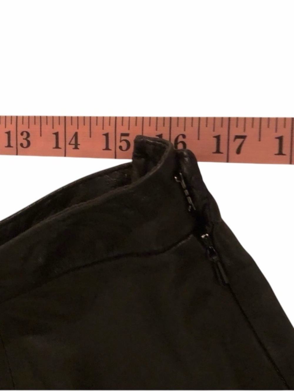 WYETH by TODD MAGILL fits size 10 black ultra soft leather circle skirt - Picture 3 of 14